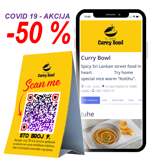 QR cenovnik - QR Menu 
